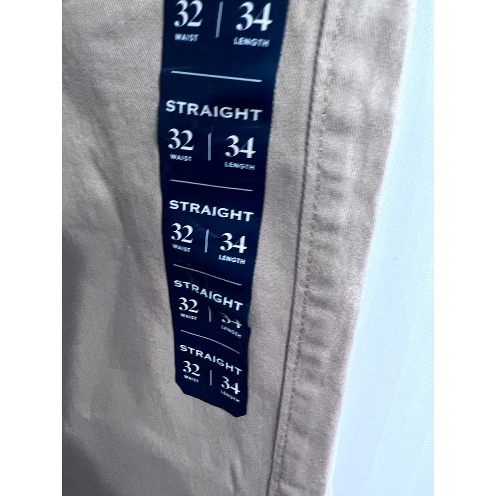 J.Crew Flex Straight Fit Chino Pants Mens 32x34 Khaki Tan Stretch Twill Trousers - Picture 3 of 5